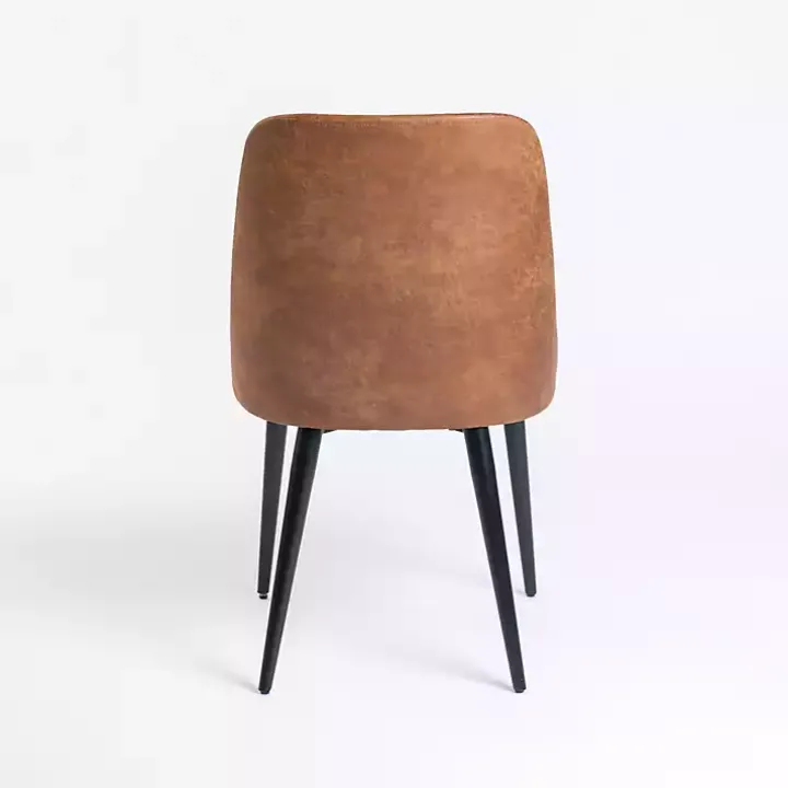 Brown Wyatt Faux Leather Dining Chair