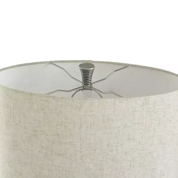 Brushed Gold Ribbed Table Lamp