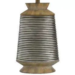 Brushed Gold Ribbed Table Lamp
