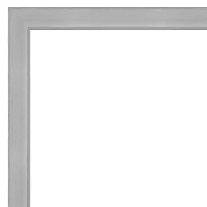 Brushed Nickel Modern Decorative Wall Mirror