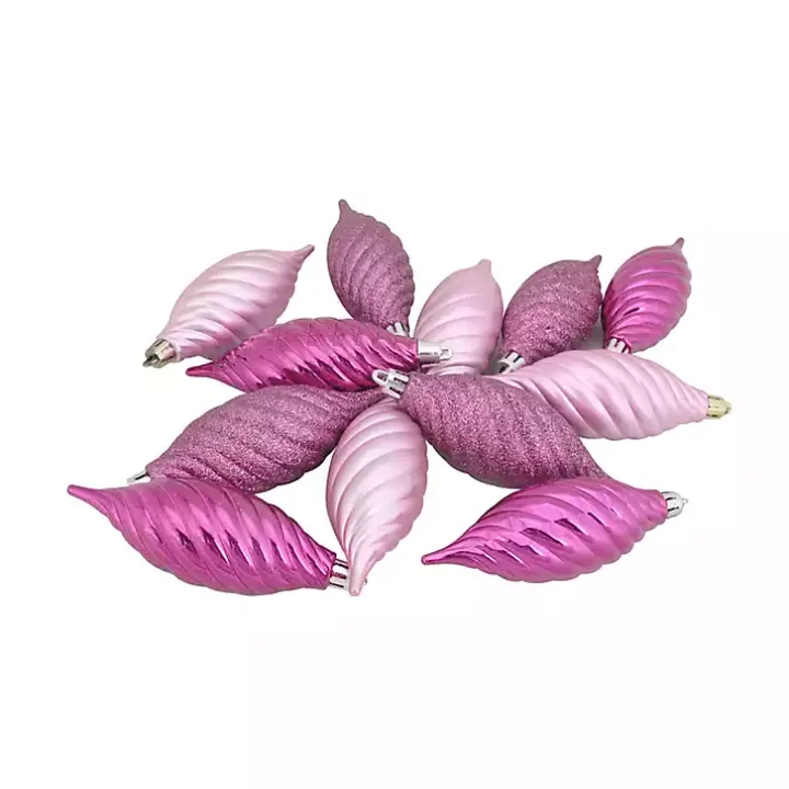 Bubblegum Pink Shatterproof Christmas Ornament Set