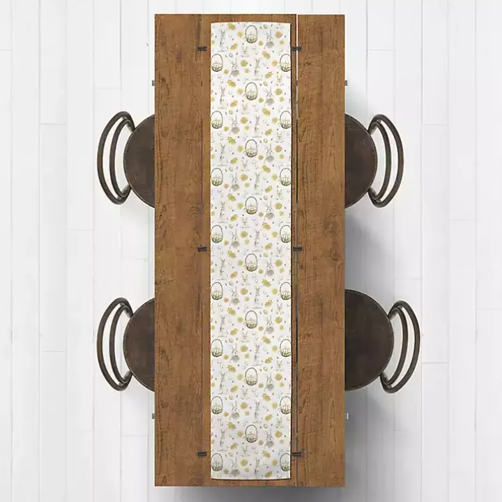 Bunnies and Baskets Easter Table Runner, 72 in.