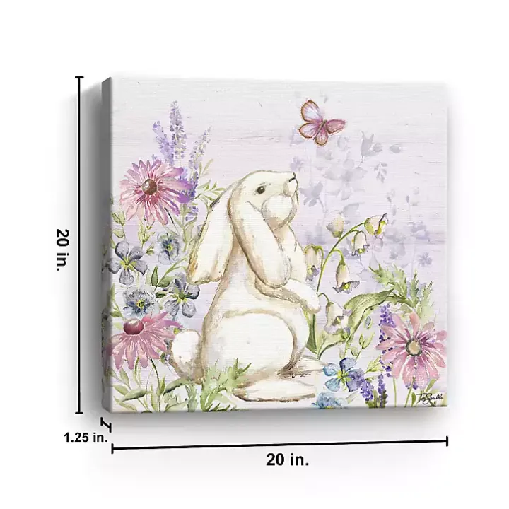 Bunny Butterfly Trail I Canvas Art Print