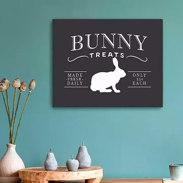 Bunny Treats Easter Canvas Art Print