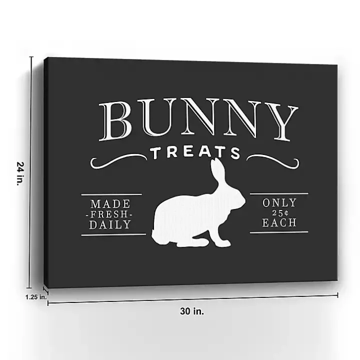 Bunny Treats Easter Canvas Art Print