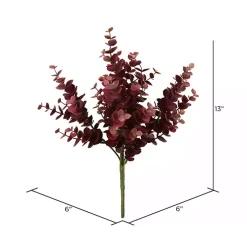 Burgundy Jade Leaf Sprays, Set of 4