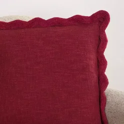 Burgundy Juna Scalloped Pillow, 22 in.