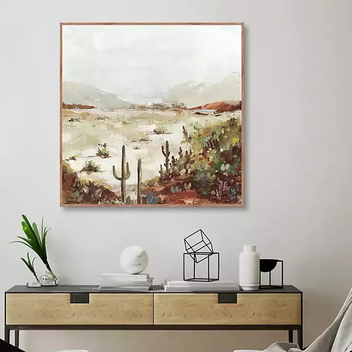 Cactus Canyon Western Framed Canvas Art
