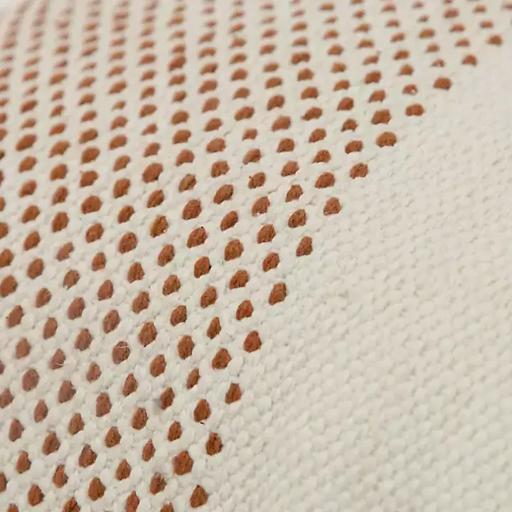 Camel Dotted Colorblock Throw Pillow