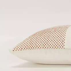 Camel Dotted Colorblock Throw Pillow
