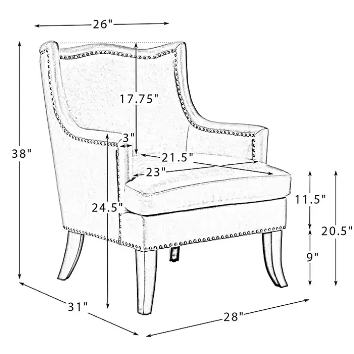 Camel Faux Leather Ophelia Accent Chair