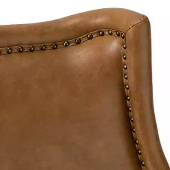 Camel Faux Leather Ophelia Accent Chair