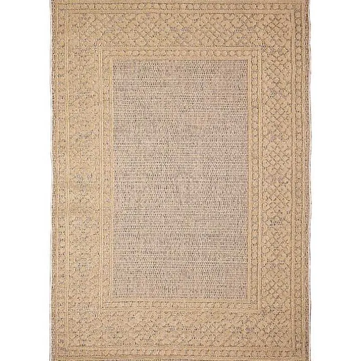 Camel Leopard Border Outdoor Area Rug, 5x7
