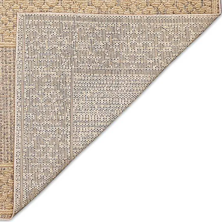 Camel Leopard Border Outdoor Area Rug, 5x7