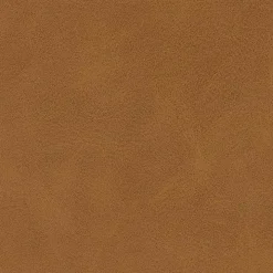 Caramel Faux Leather Upholstered Metal Frame Bench