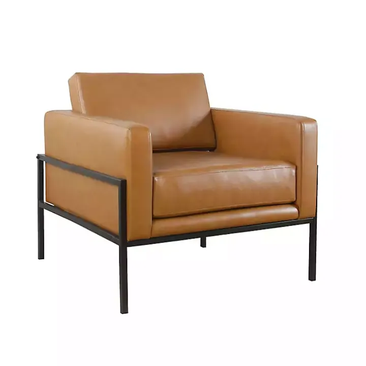 Carmel Vegan Leather Club Accent Chair