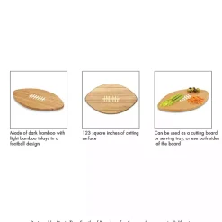 Carolina Panthers Bamboo Football Cutting Board