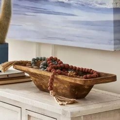 Carved Mango Wood Bowl, 23 in.