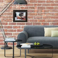 Cat Reading Framed Art Print