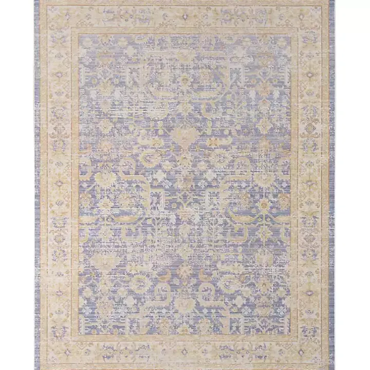 Cerulean Vintage Border Accent Rug