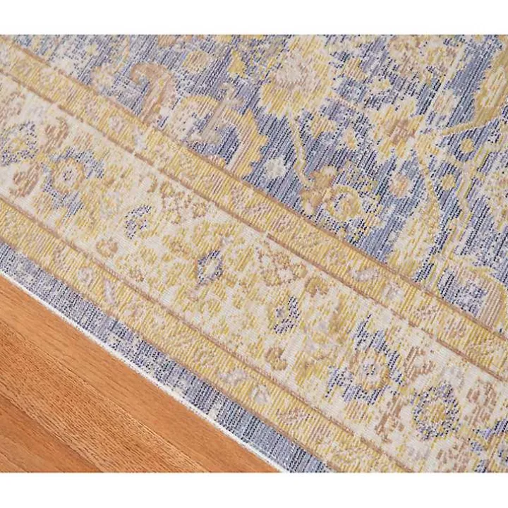 Cerulean Vintage Border Accent Rug