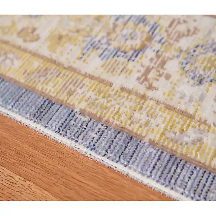 Cerulean Vintage Border Area Rug, 5x7