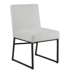 Channeled Gray Woven Dining Chair