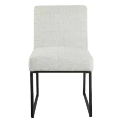 Channeled Gray Woven Dining Chair