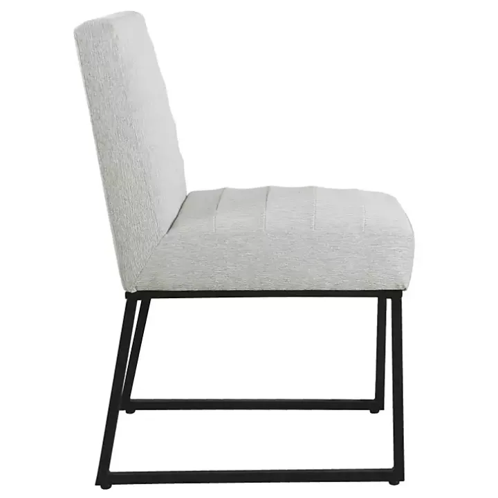 Channeled Gray Woven Dining Chair