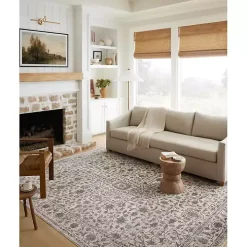 Charcoal Sorrento Medallion Area Rug, 6x9