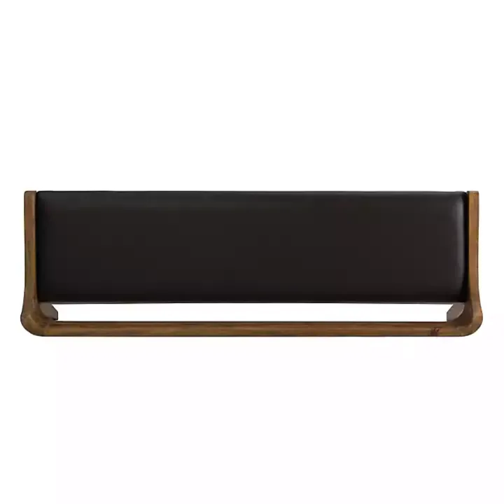 Chestnut Acacia Wood Cushioned Bench