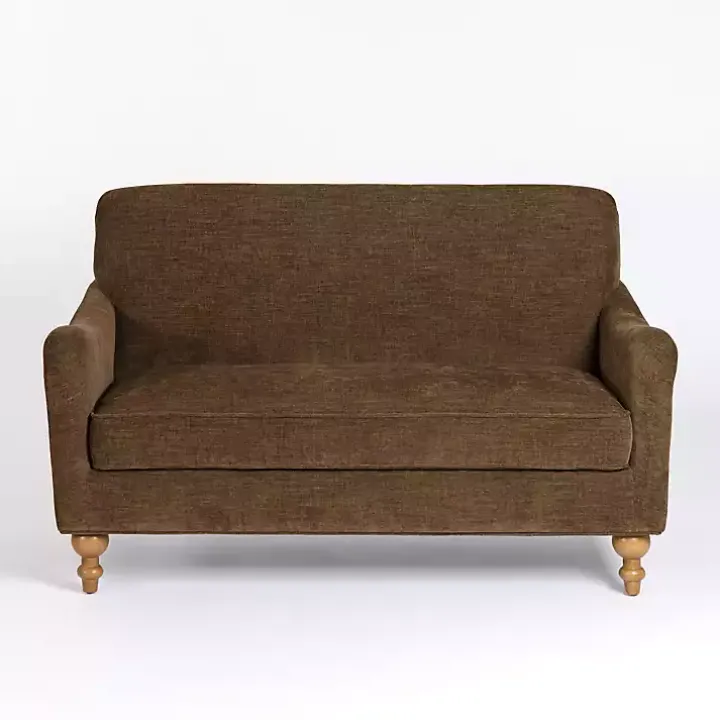 Chocolate Brown English Loveseat