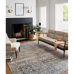 Chris Loves Julia x Loloi Jules Dark Blue Rug, 2x9
