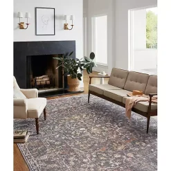 Chris Loves Julia x Loloi Rosemarie Coal Rug, 6x9