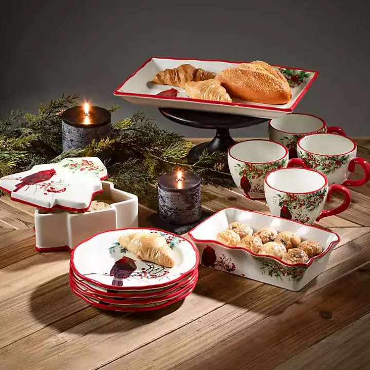 Christmas Cardinal Serving Dish