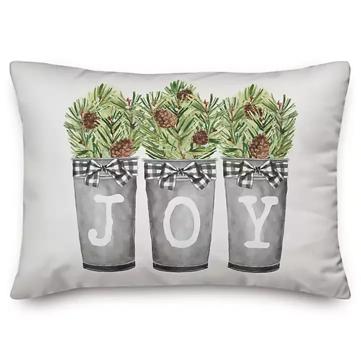 Christmas Planters Joy Pillow