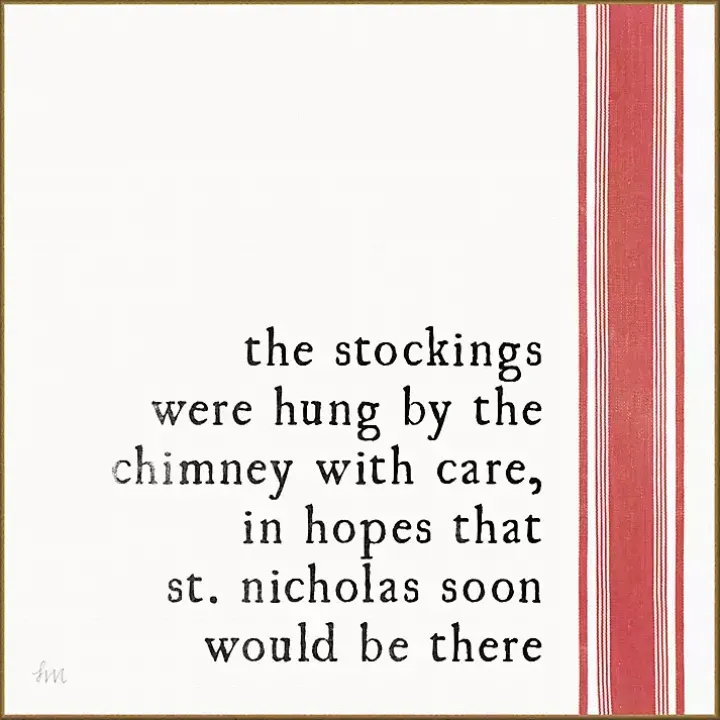 Christmas Quote Right Stripe Canvas Wall Plaque