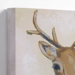 Christmas Reindeer Embellished Canvas Art Print