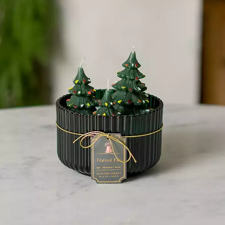 Christmas Tree Forest Fir Jar Candle