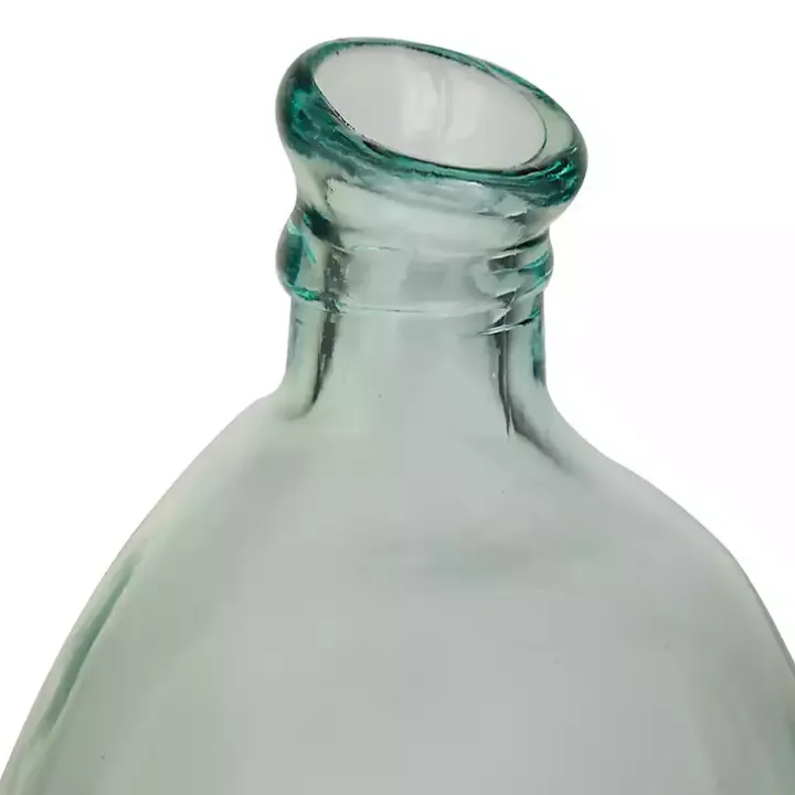 Clear Aqua Recycled Glass Vase