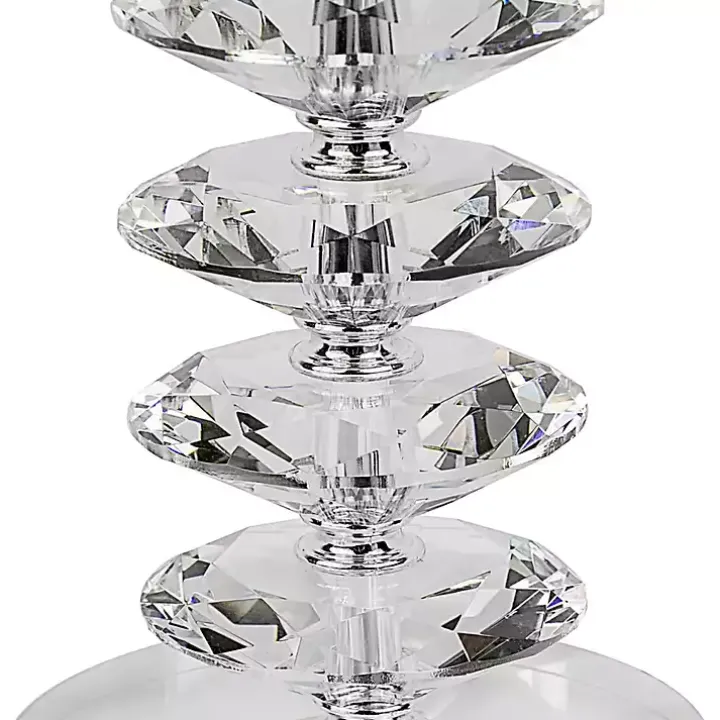 Clear Crystal Spindle Table Lamps, Set of 2
