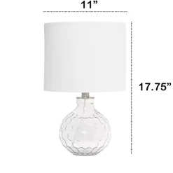 Clear Glass Honeycomb Table Lamp