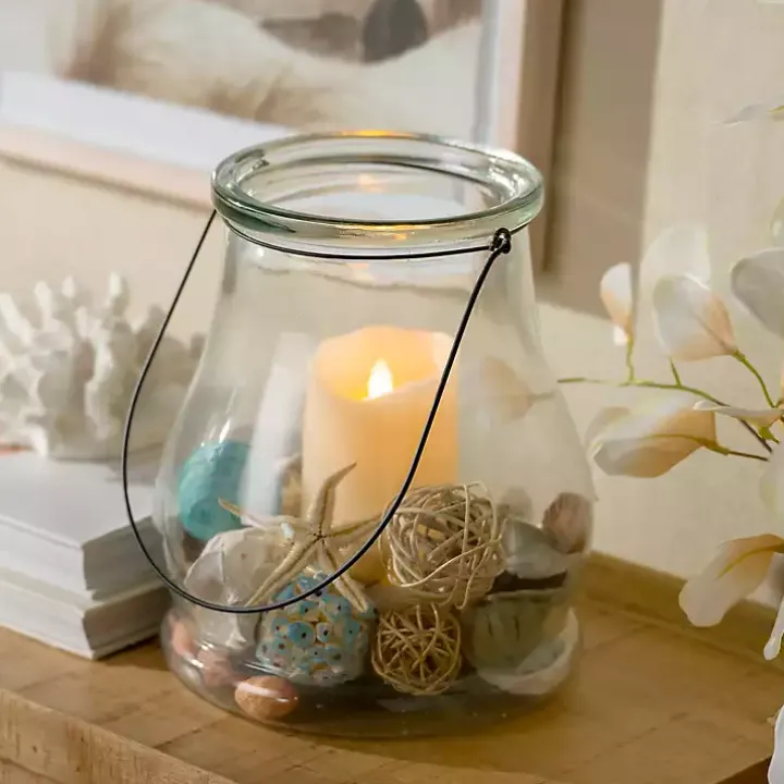 Clear Glass Lantern, 10.5 in.