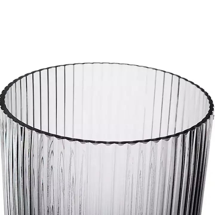 Clear Glass Vase with Pedestal Base