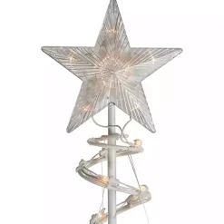 Clear Pre-Lit Spiral Christmas Trees, Set of 3