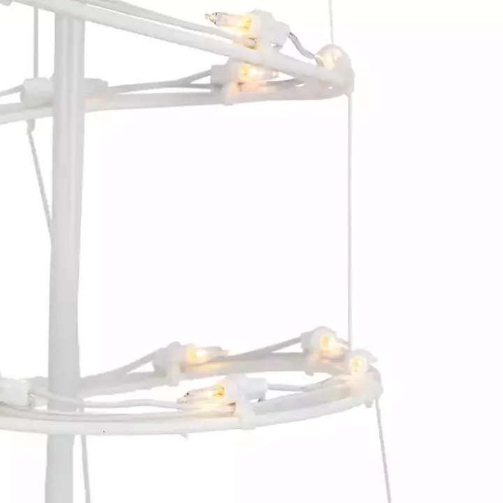 Clear Pre-Lit Spiral Christmas Trees, Set of 3