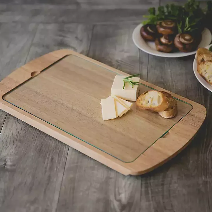 Clemson Tigers Wood and Glass Serving Board