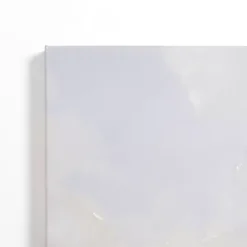 Cloudy Beach Scene Canvas Art Print