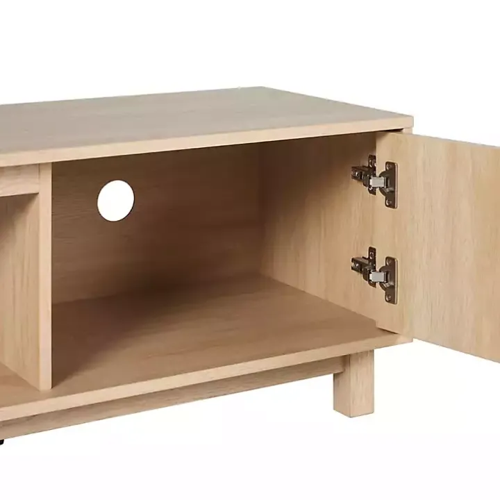 Coastal Oak Fluted 2-Door TV Stand