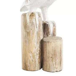 Coastal Pelican Wood Statue